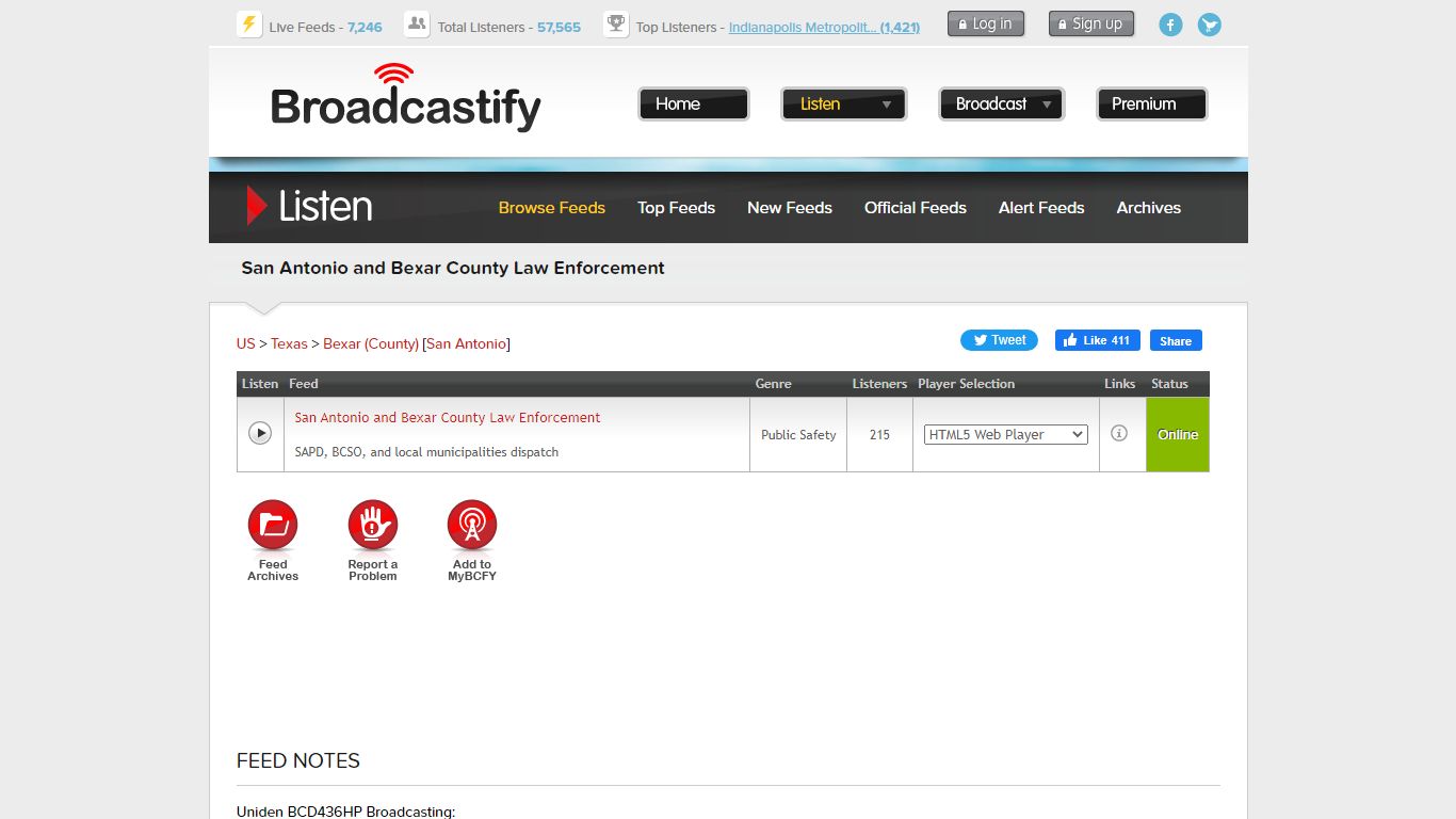 San Antonio and Bexar County Law Enforcement - Broadcastify.com